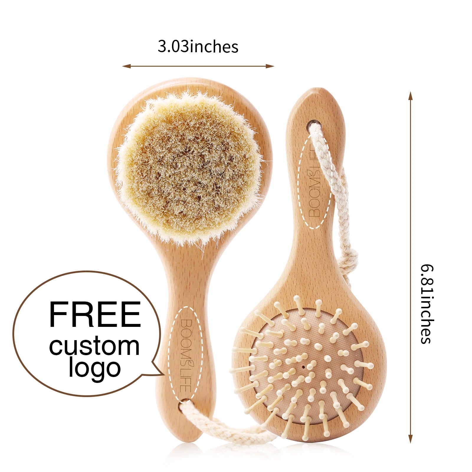 Face Cleansing Brush Face Cleansing Brush For Deep Pore Cleansing Face Professional Fiber Exfoliating Wood Handle Brush Zpaxo 2pcs round brush