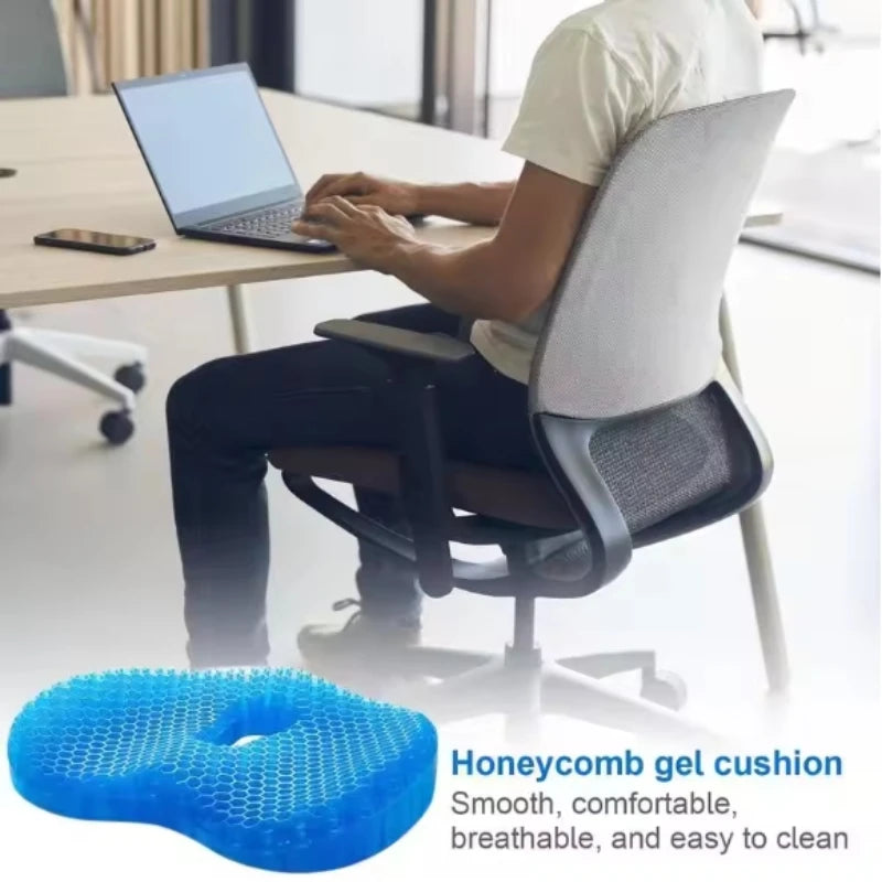 Gel Seat Cushion Pad Car Built-in Anti-slip Design Breathable Cooling