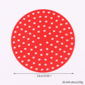 Air Fryer Silicone Liner Mat Reusable Non-Stick Baking Mat Round Square Kitchen Air Fryer Accessories Zpaxo 9in red square
