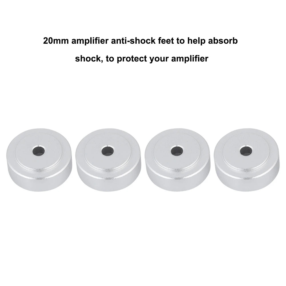 4PCS Speakers Amp Feet Pad Aluminum Alloy Amplifier Feet Shock Absorber Amplifier Pads Feet 20*8mm Zpaxo