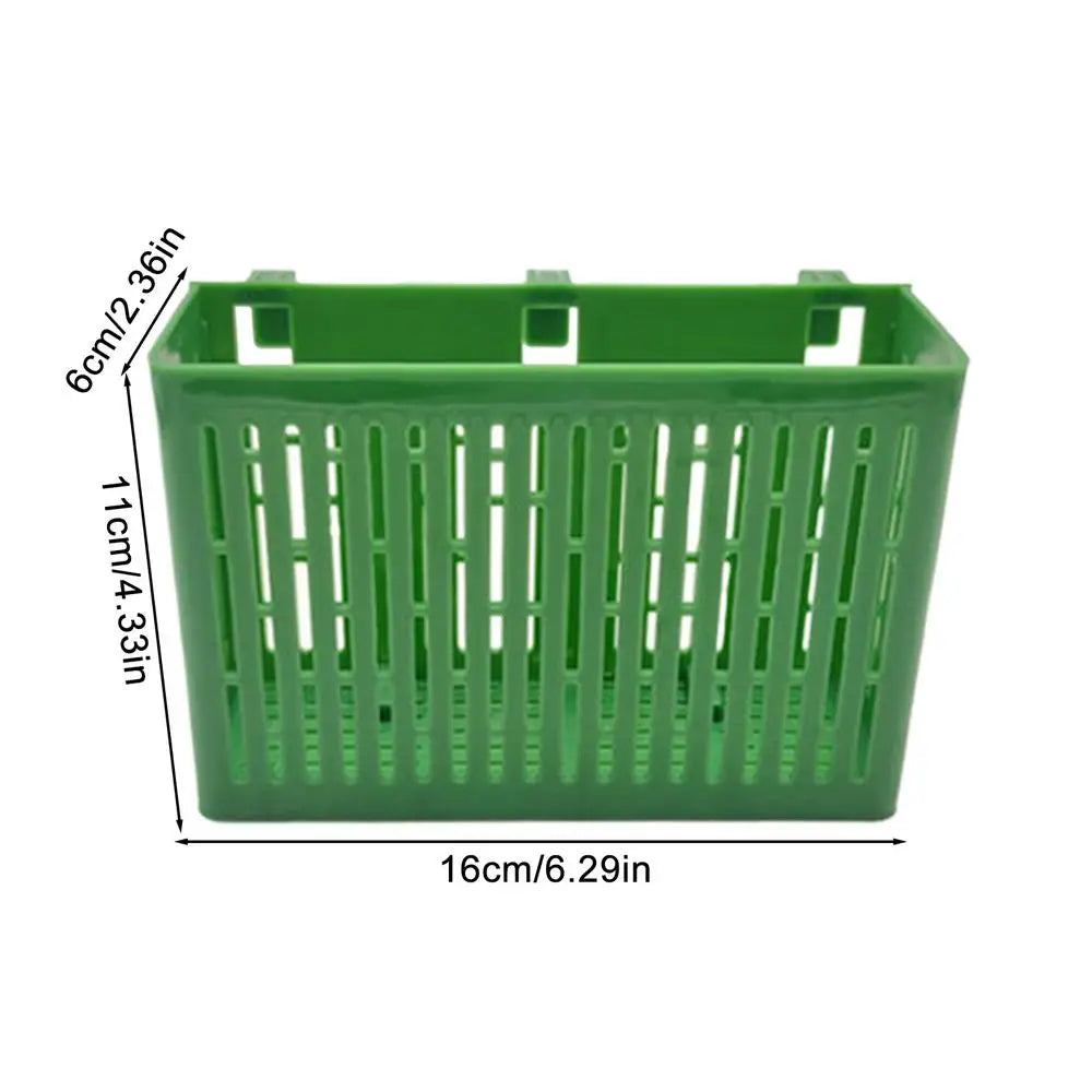 Aquarium Plant Stand Adsorbable Hydroponic Plant Storage Plastic Aquarium Square Hollow Storage Basket Fish Tank Decorations Zpaxo Green 2Pcs