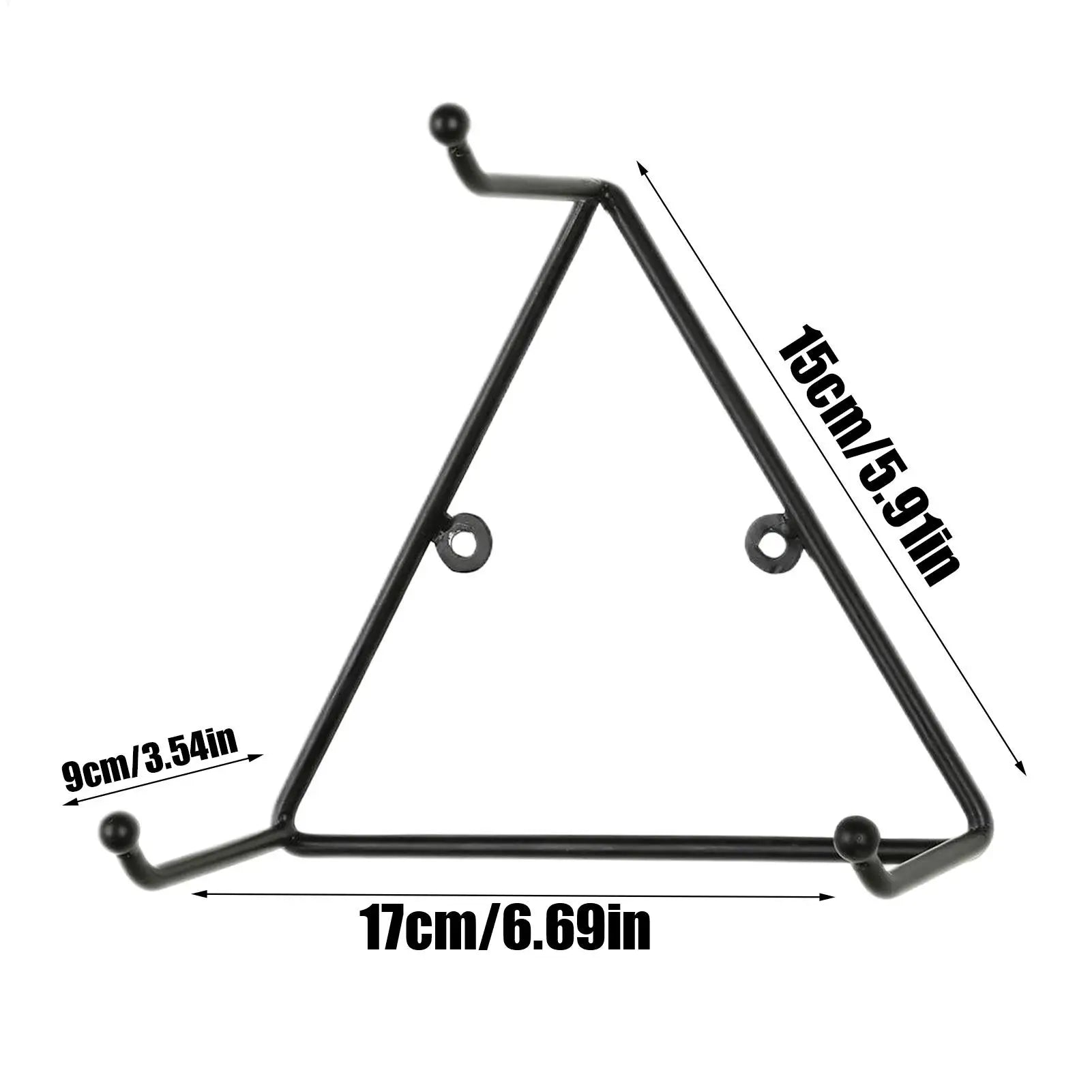 Coffee Mug Wall Rack Matte Metal Triangular Storage Holder Organizer