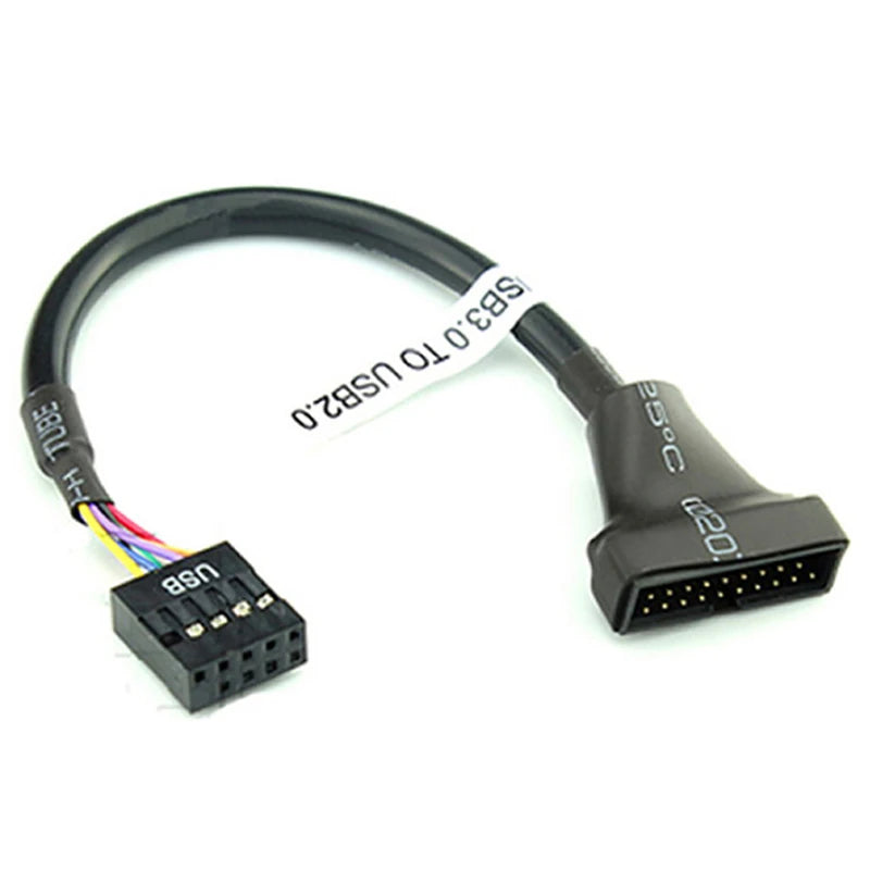 19 20 Pin USB 3 0 Female 9 2 Male Motherboard Header Adapter Cord