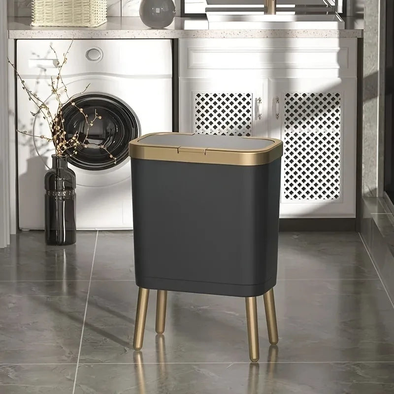 Large Square Plastic Trash Can Odor-sealing Lid Multifunctional