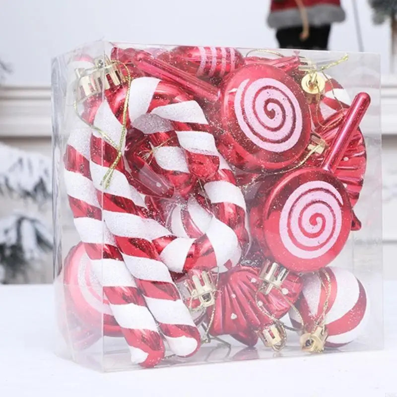 Festival Christmas Hanging Decorations Plastic Candy Shaped Ornament