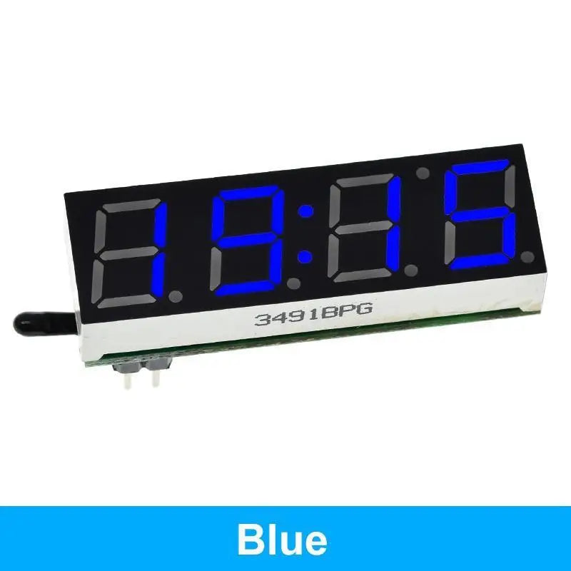 DIY Time/Voltmeter Car Clock Modification RX8025T Chip Digital Clock Temperature Voltage Module High Quality Zpaxo Blue