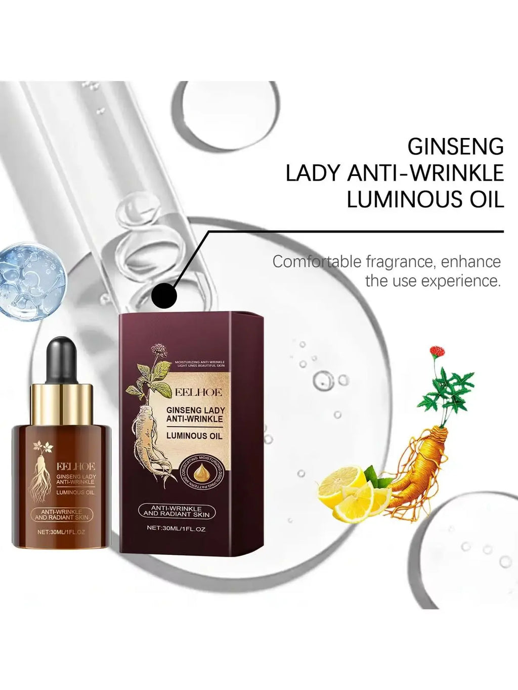 Ginseng Facial Essential Oil – Firming Anti-Aging Face Serum Face Serum Oil Zpaxo
