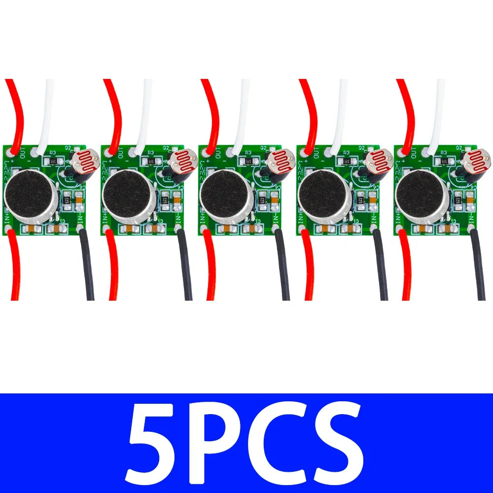 3~30V Sound Light Sensor Switch Module, 5V-24V Voice & Photosensitive Controller for DIY LED Driving Zpaxo 5PCS