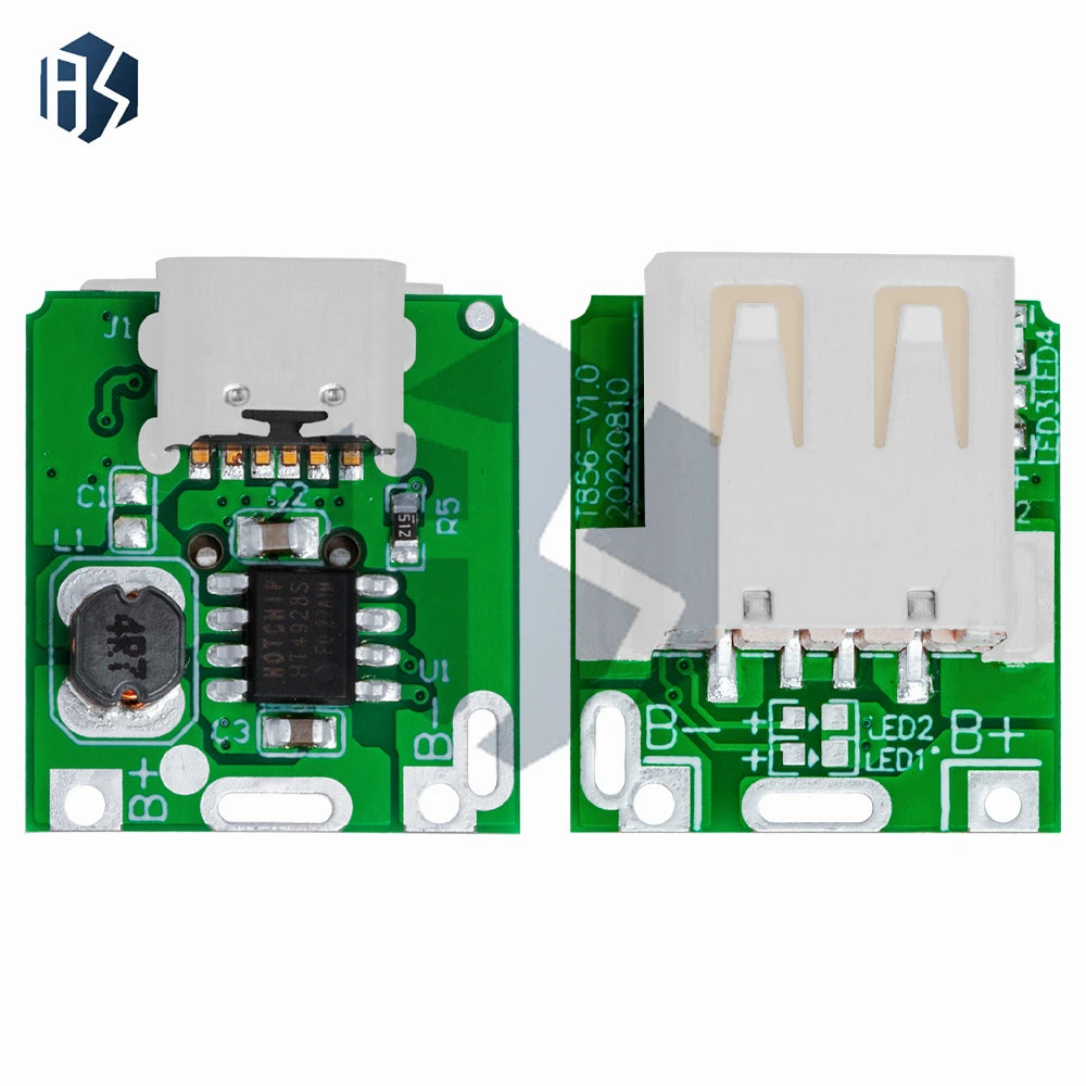 134N3P 5V Boost LiPo Charger Module USB-C with LED & Protection (50Pcs) Zpaxo