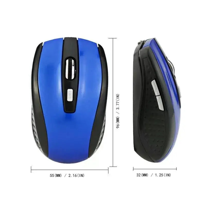 Bluetooth 5.2 Mouse 2.4G Wireless Mouse Dual-Mode Silent Mouse Rechargeable Gaming Mouse 800/1200/1600DPI For PC Computer Laptop Zpaxo Blue