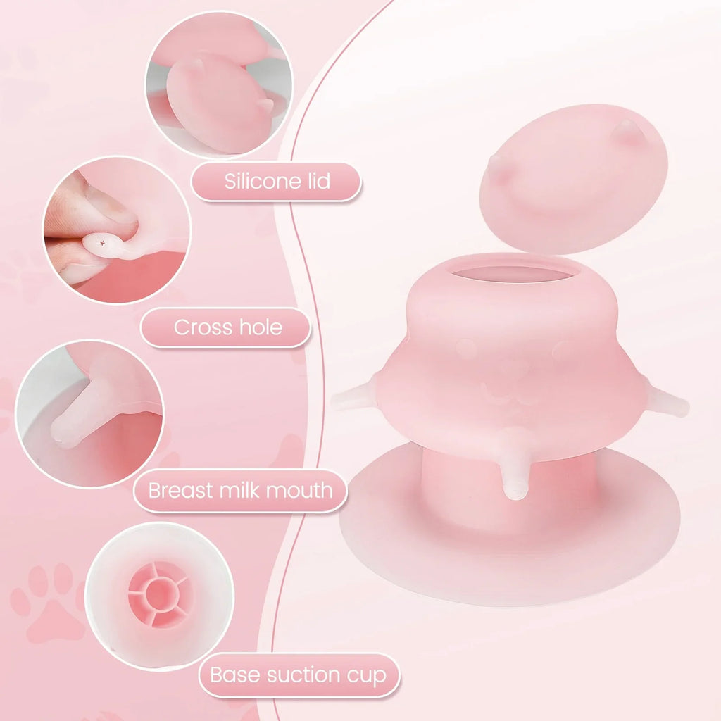 Kitten Feeding Bottle Set – 7.78 oz & 4 Silicone Nipples