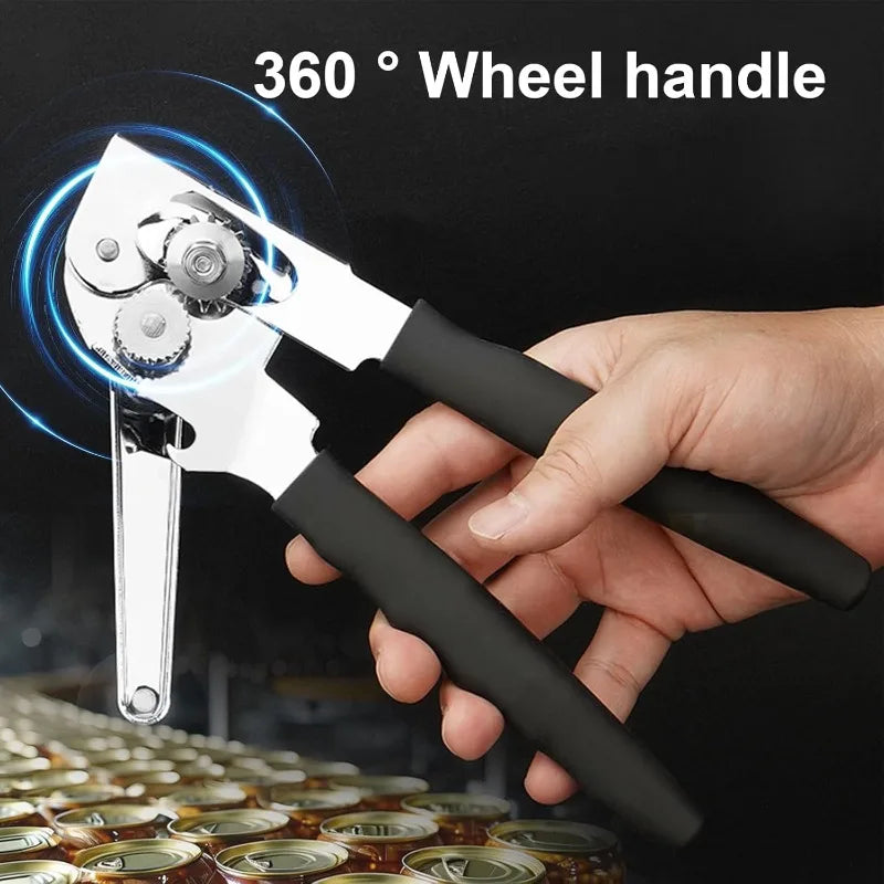 Zpaxo Heavy-Duty Stainless Steel Manual Can & Bottle Opener