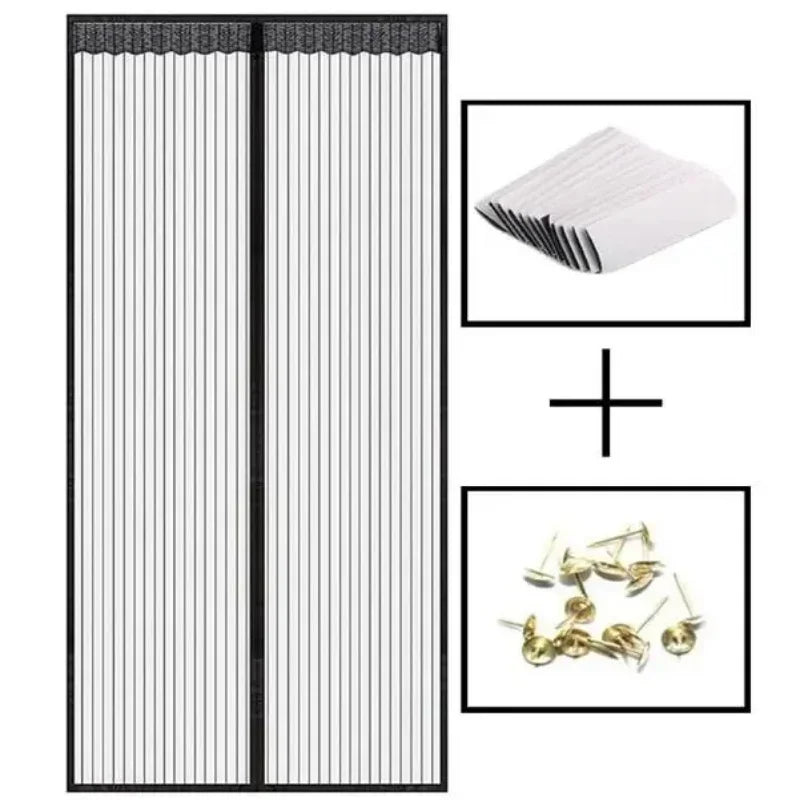 Mosquito Net Door Curtain Flipper Magnetic Insect Screen Ecoflow Zpaxo Black 80x210cm 31.5x82.6in