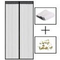 Mosquito Net Door Curtain Flipper Magnetic Insect Screen Ecoflow Zpaxo Black 80x210cm 31.5x82.6in