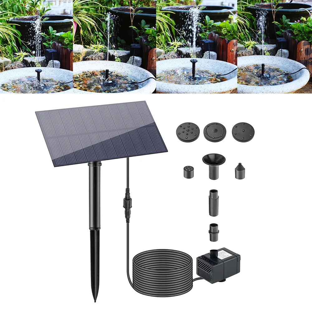 5W 5V Solar Water Pump Garden Decoration Stake Panel Fountain Zpaxo
