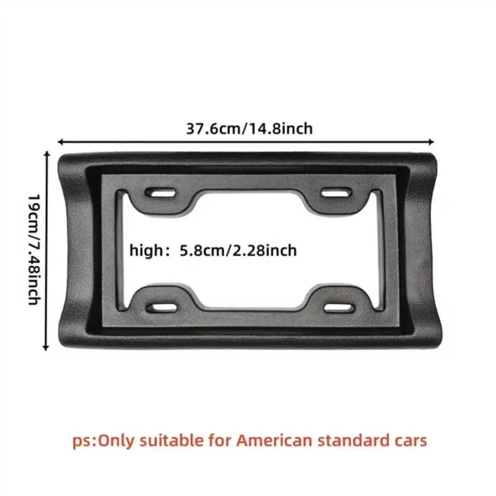 EVA Material License Plate Frame Black Crashproof Design Holder Zpaxo