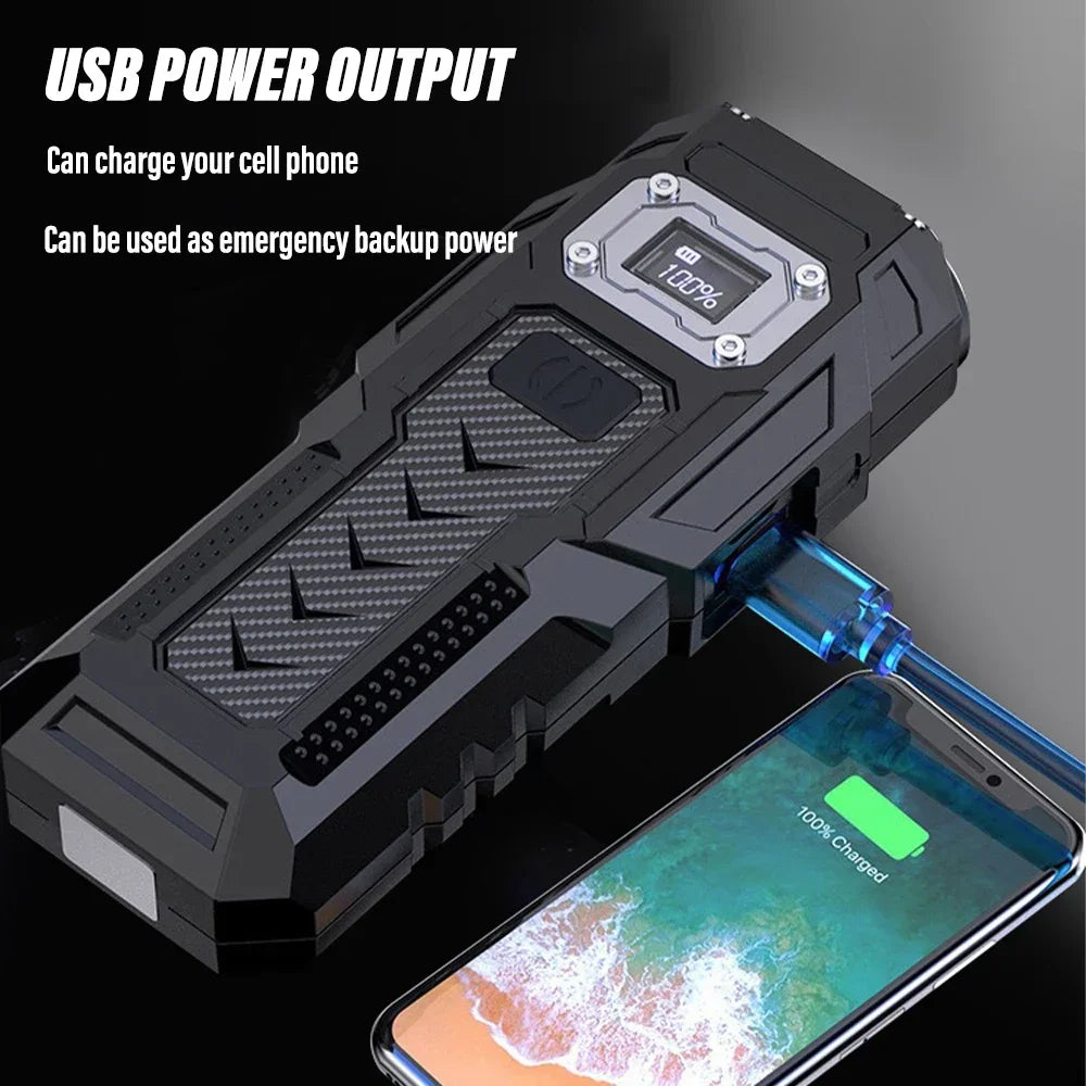 ESMARTER 1000LM Rechargeable LED Flashlight & COB Work Light Rechargeable Flashlight Zpaxo