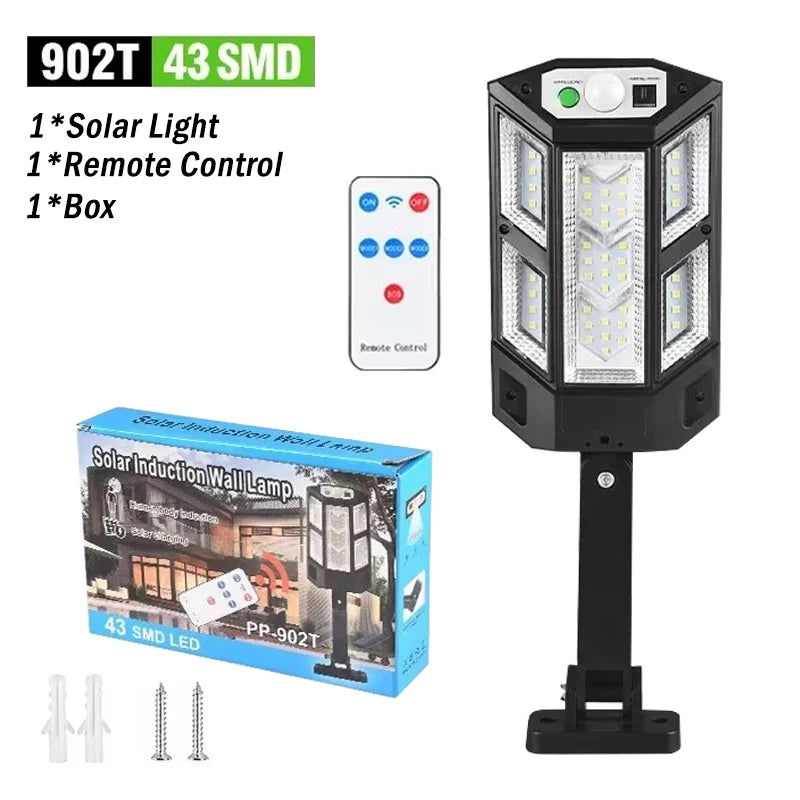 Solar Powered Wall Lights Household Outdoor Waterproof LED Road Zpaxo 43 SMD 1PC