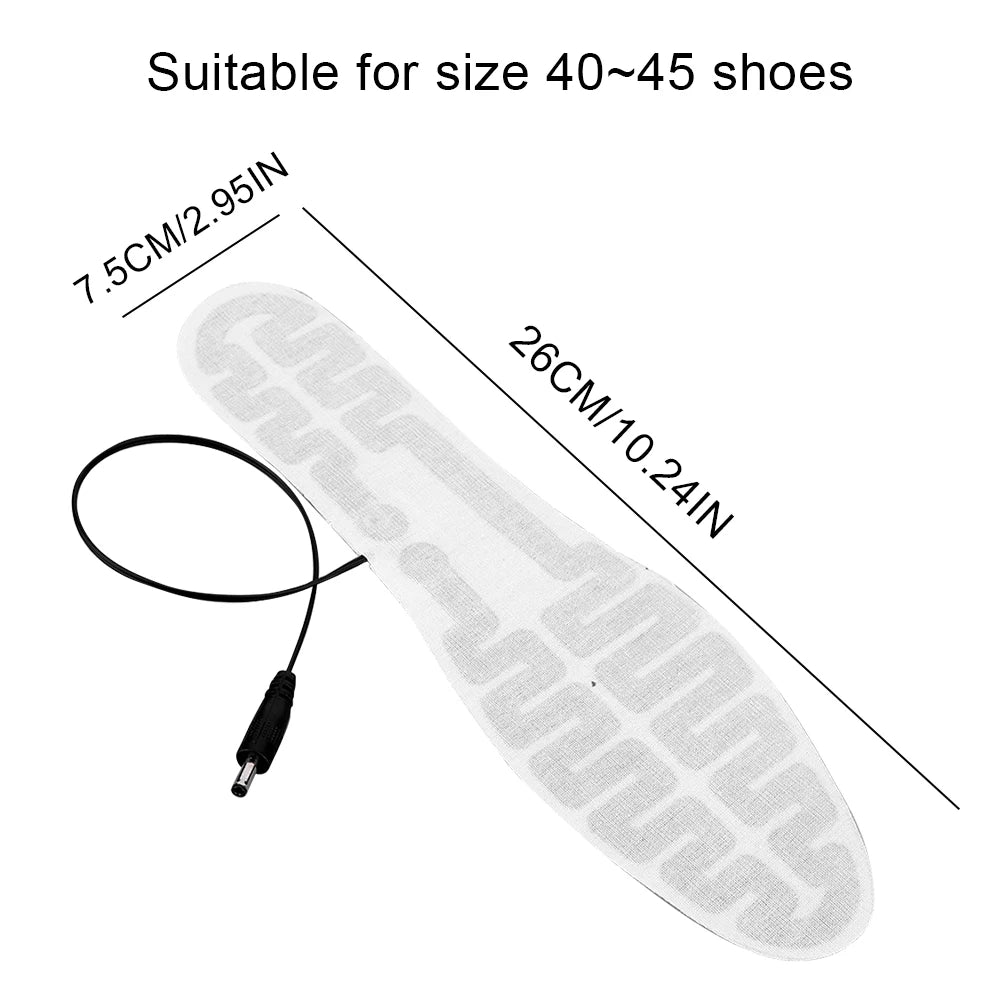USB Heated Insoles Foot Warmer Film 10W Electric Foot Warming Pad Winter Outdoor Sports Heating Insole for Men and Women Zpaxo