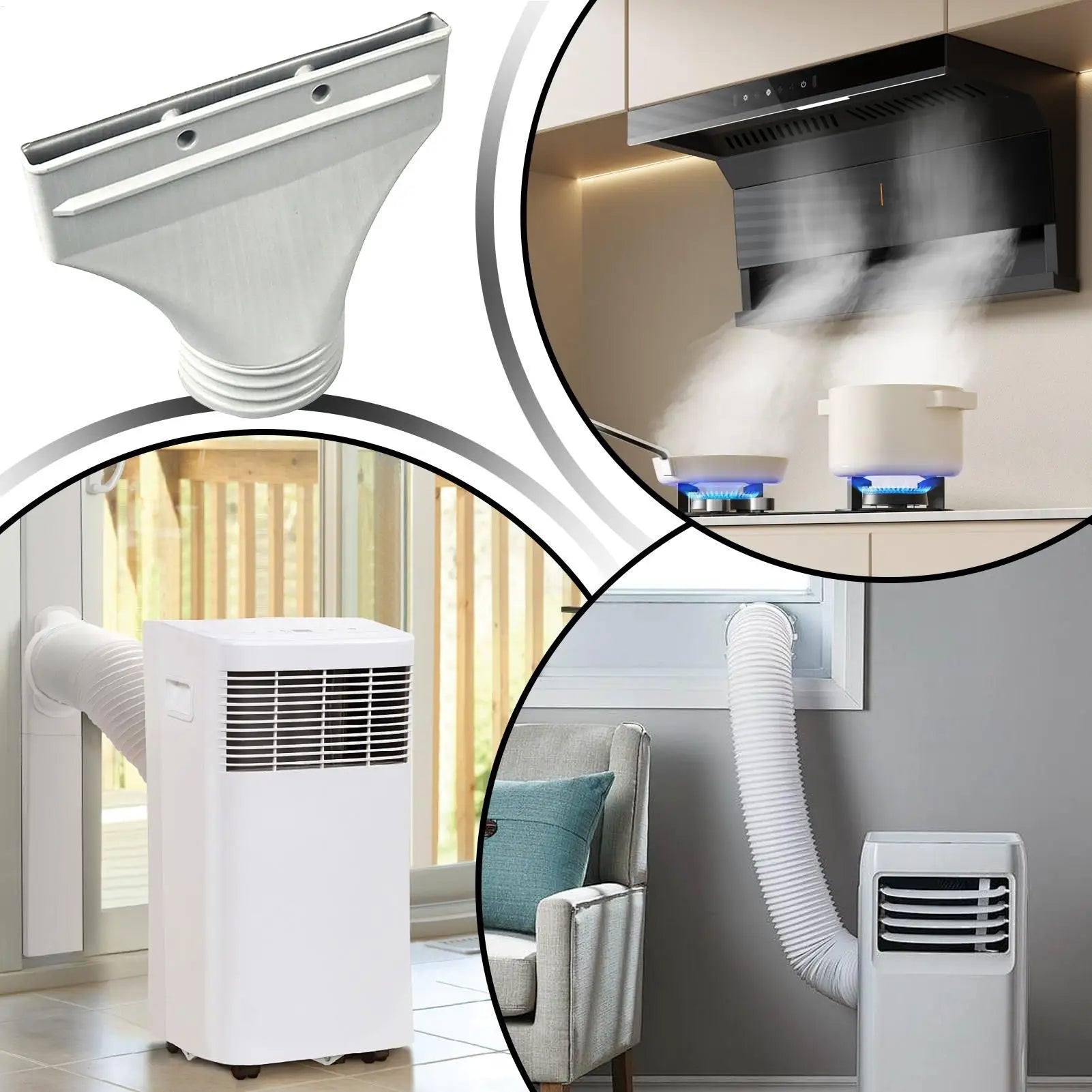 Portable Ac Hose Coupler Air Conditioner Adapter Seal Tube Connection