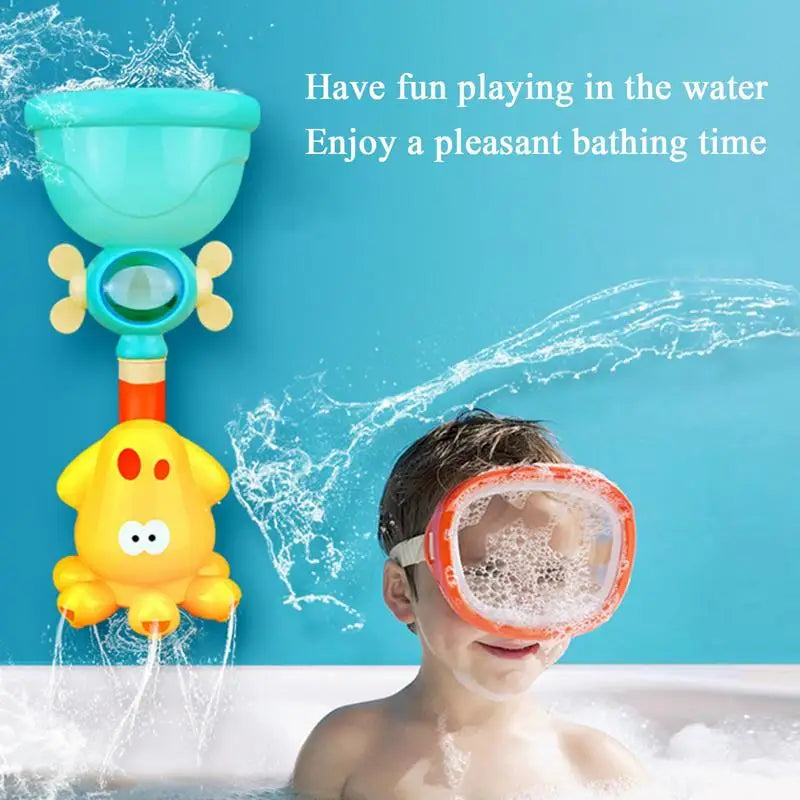 Bathtub Toys Waterwheel Bathing Toy Water Pipes Building Kit Games Education Bathroom Bathtub Shower Playset For Boys Girls Zpaxo