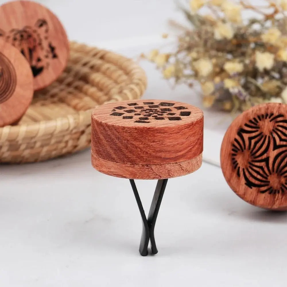 Wooden Car Diffuser Rosewood Carved Air Freshener Exquisite Fragrant Zpaxo