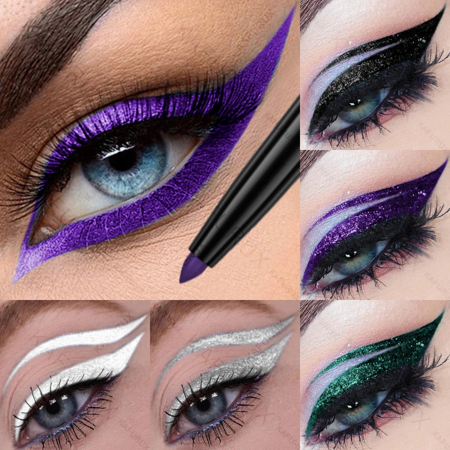 Colourful Eyeliner Pen Pigmented Pearly Glitter&shimmer Metallic