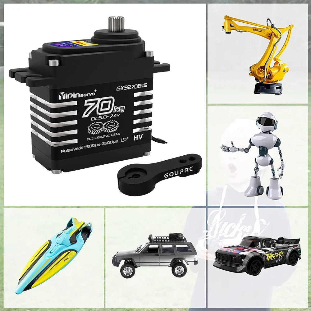 Brushless Servos 7 4V Oblique Gear Metal Steering 1 8 10 12 RC Truck