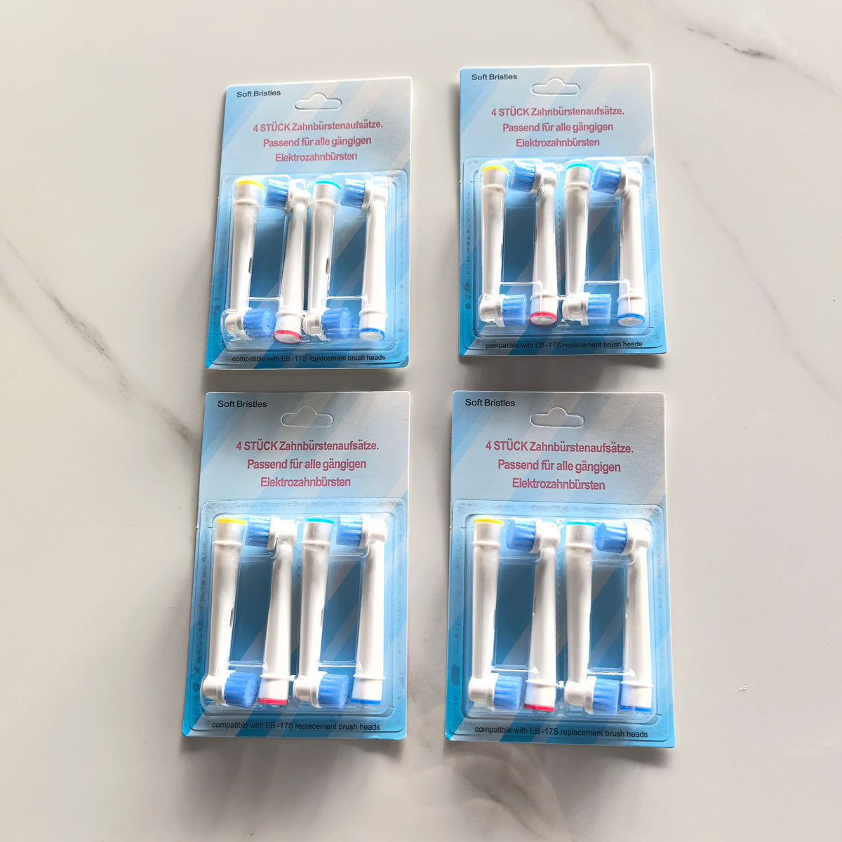 12types Toothbrush Heads Replacement For Oral B PRO Models 600 650 670 2000 2500 2900 3000 3500 3900 Soft Bristles Health Care Zpaxo EB17S-16PCS