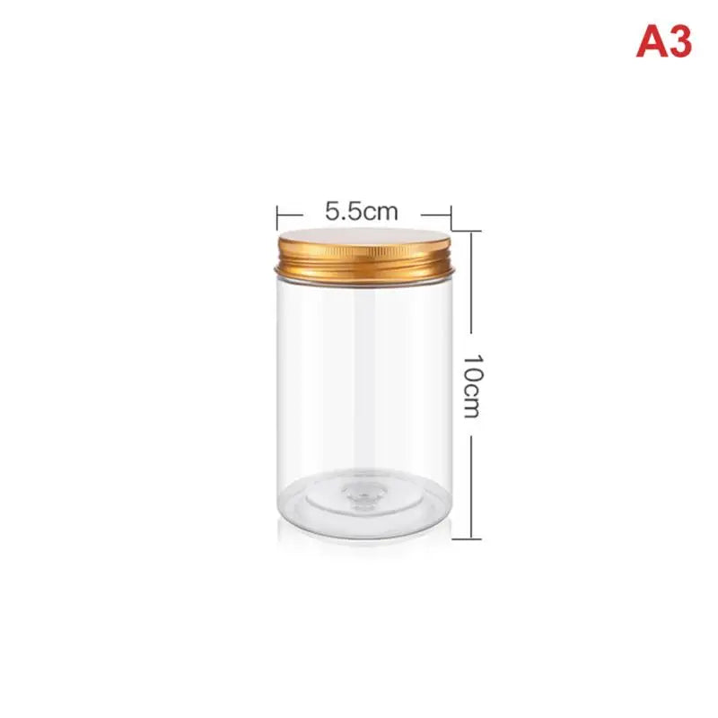 CMAluminum Lid Sealed Jar PET Plastic Food Grade Storage Transparent Zpaxo A3