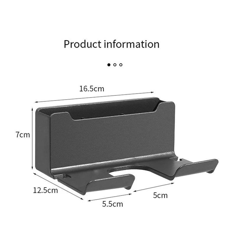Blow Dryer Cradle Wall Mounted Functionality Available Black White Zpaxo