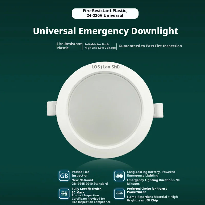 SHINEKNOT 36V LED Fire Emergency Recessed Ceiling Light 13W Emergency Ceiling Light Zpaxo