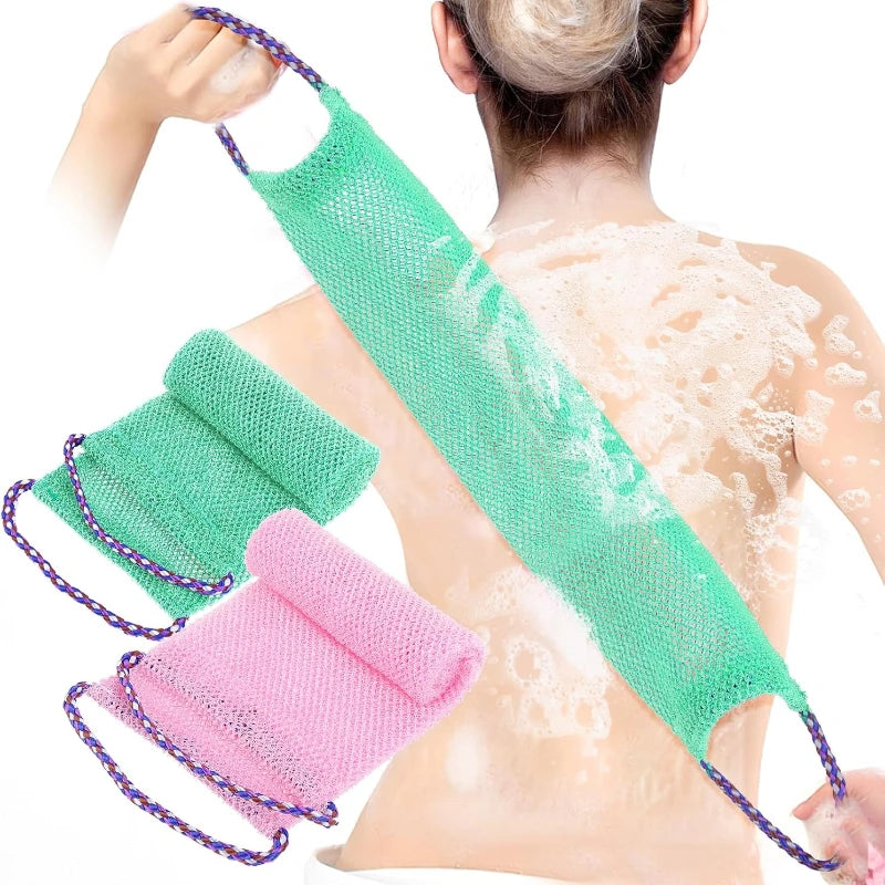 African Exfoliating Bath Net 2 Extra Long Back Scrubber Deep