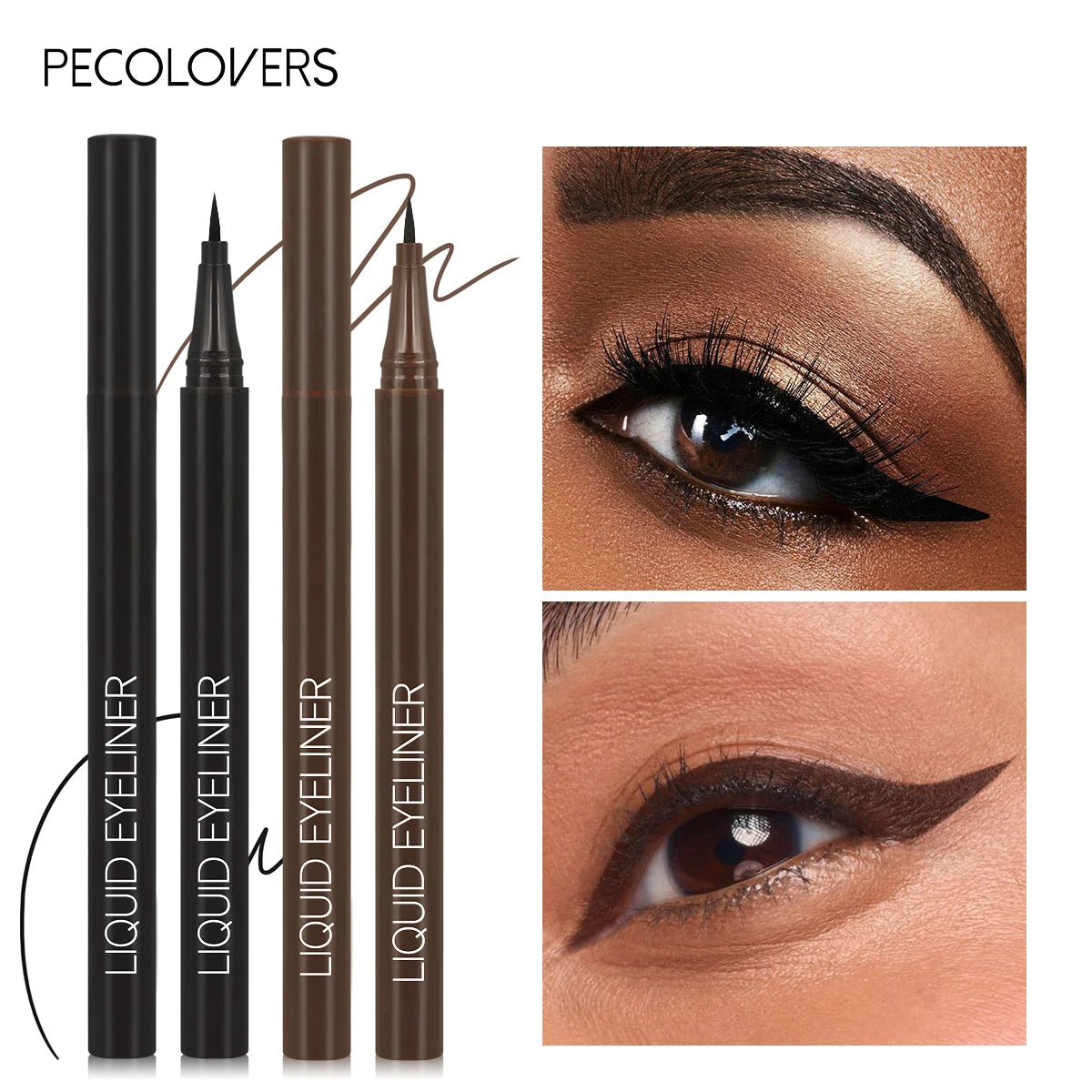 Evenly Colored Pigmented Liquid Eyeliner Waterproof Long-lasting Slim Zpaxo