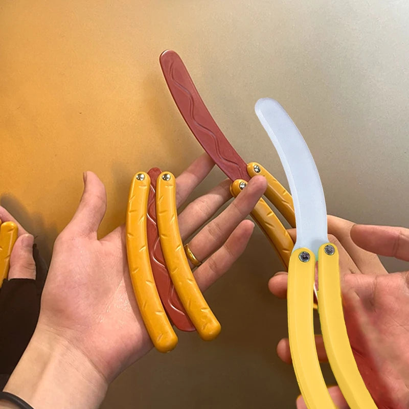 3D Printing Gravity Dog Butterfly Knife Banana Radish Model Push Card