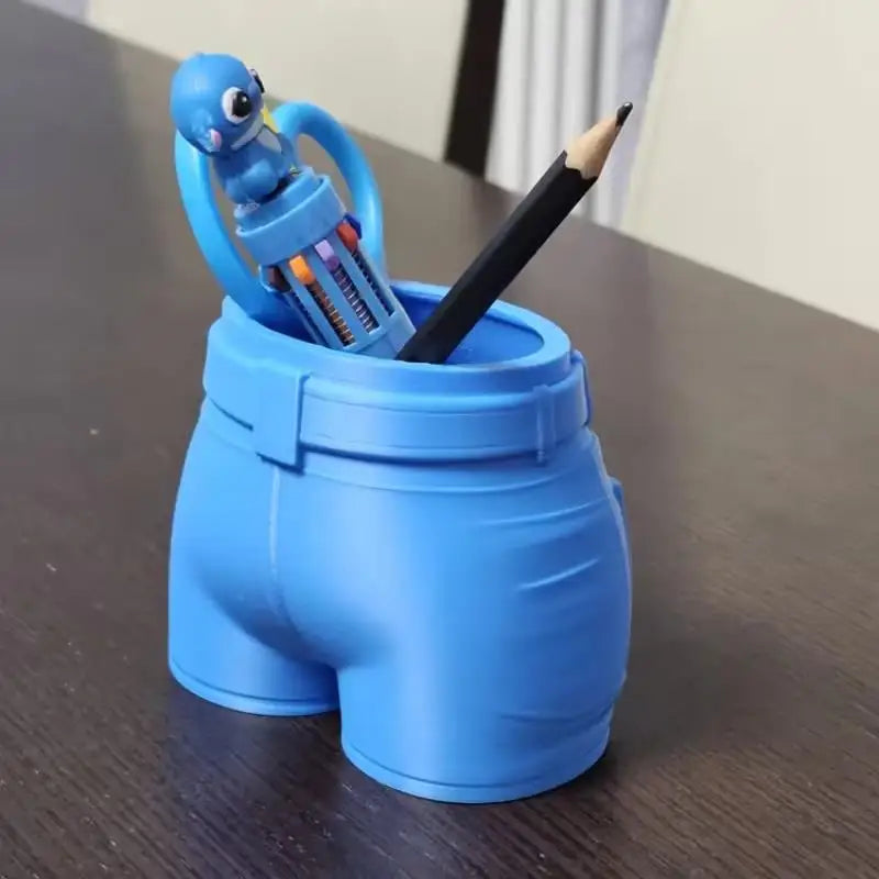 Jeans-Shaped Pencil Holder – Multifunction Desktop Organizer for Stationery, Brushes, Office Decor Zpaxo