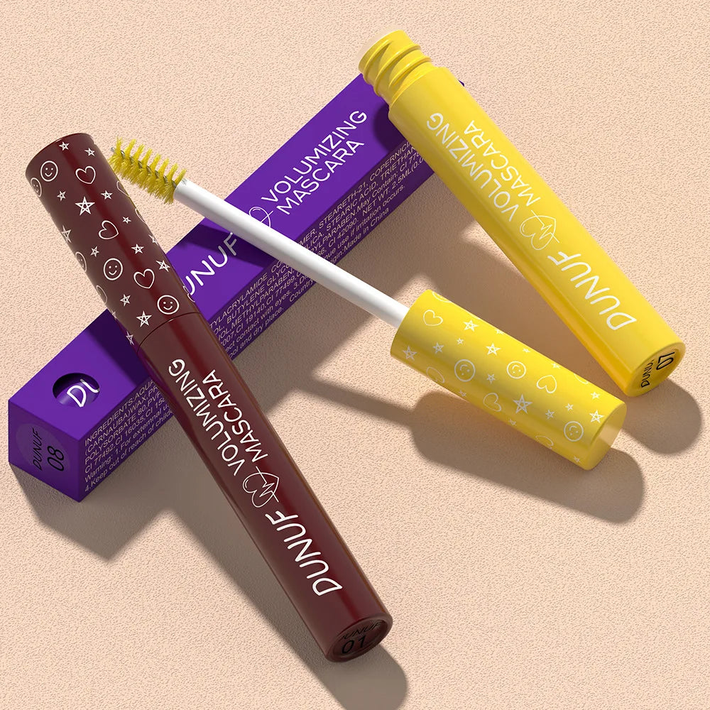 Yellow Slender Curly Mascara, Color Mascara Waterproof Not Easy To Smudge, Portable Fine Brush Head，Holiday Makeup Zpaxo