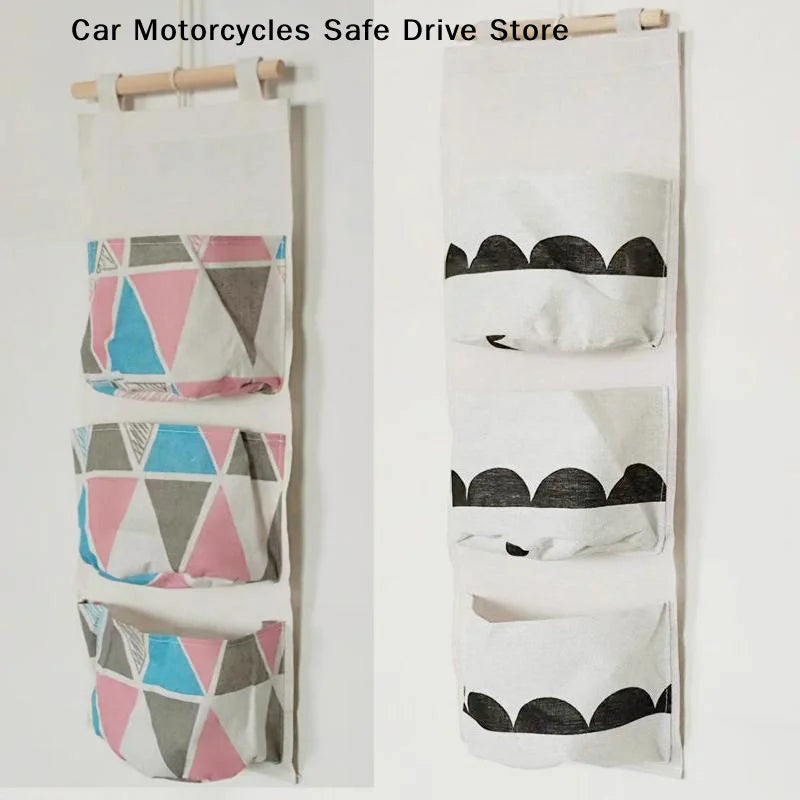CMMulti Pocket Wall Hanging Storage Organizer Fabric Bag Phone Pouch