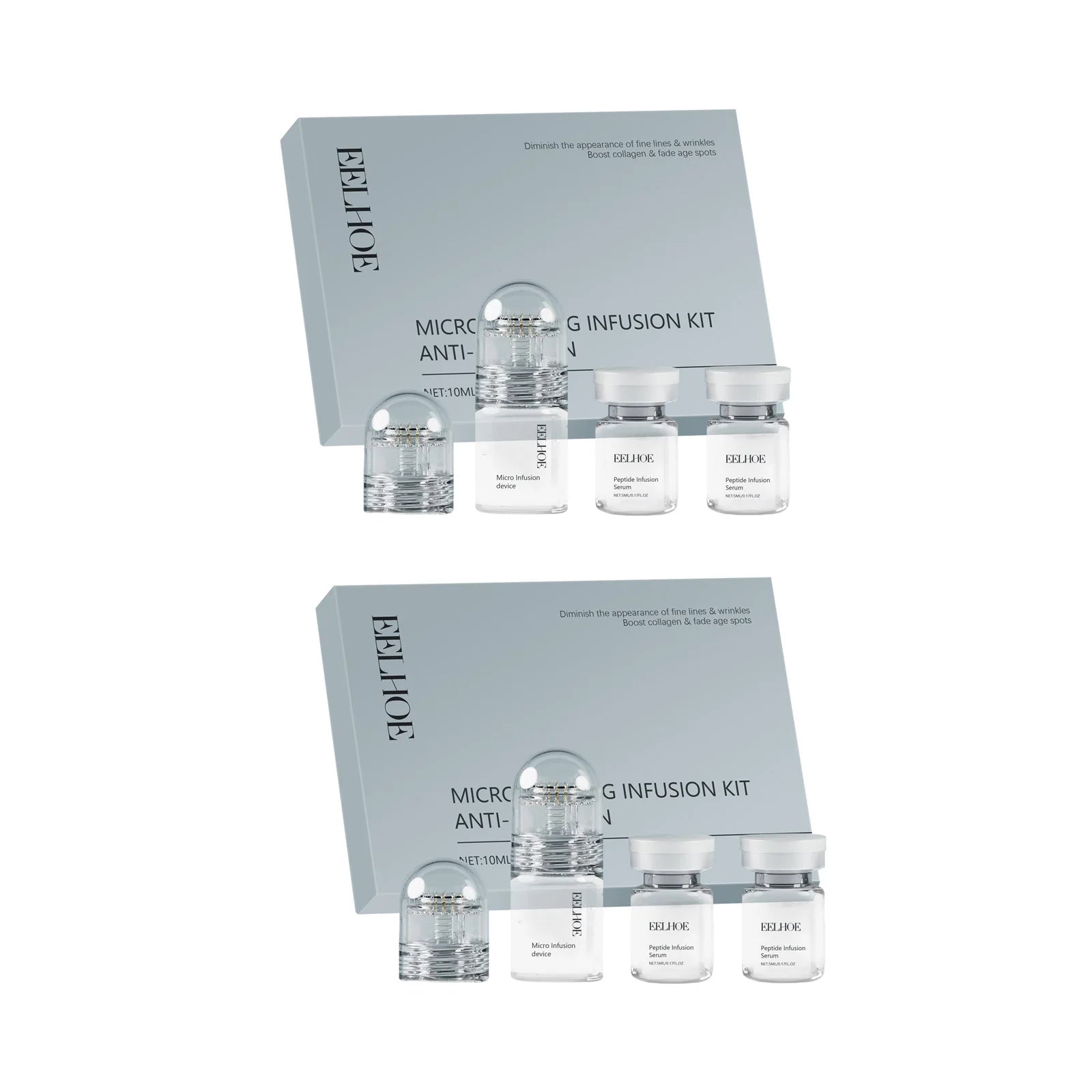 Eelhoe Hyaluronic Acid Microneedling Facial Serum Kit – Firming Facial Serum Kit Zpaxo 2 Sets