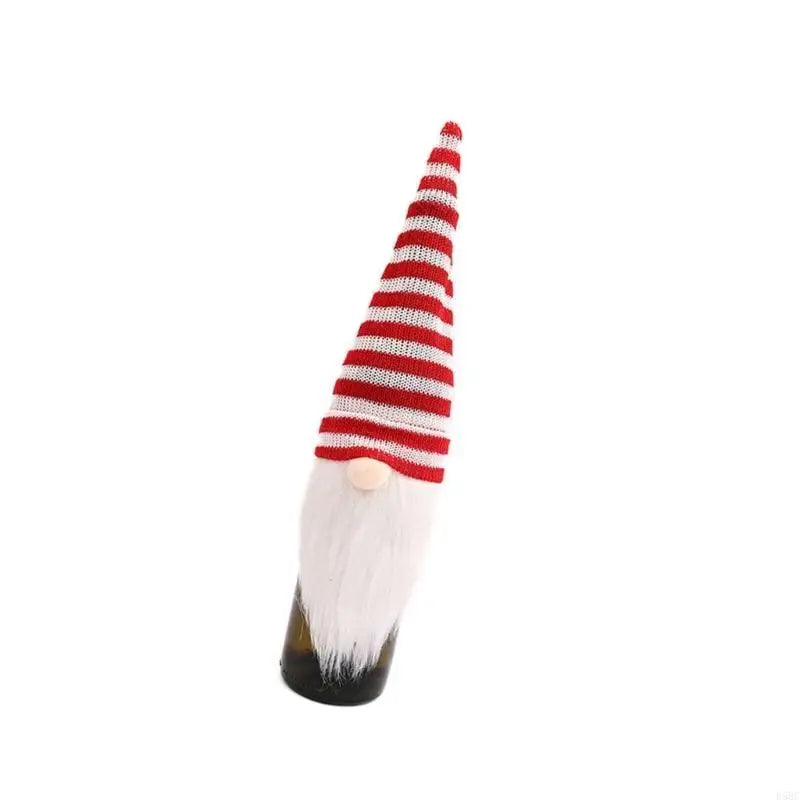 Christmas Themed Knitted Bottle Toppers Santa Design User Fabric