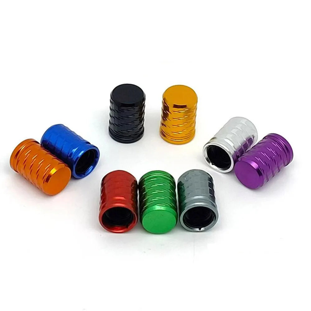 4-Pack Aluminum Tire Valve Stem Caps – Cars, Trucks & Bikes