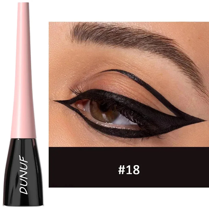 Matte Dark Green Liquid Eyeliner Pencil Waterproof Makeup Colorful Liquid Eye Liner Ultra-thin Long-Lasting Quick-Dry Eye Liner Zpaxo