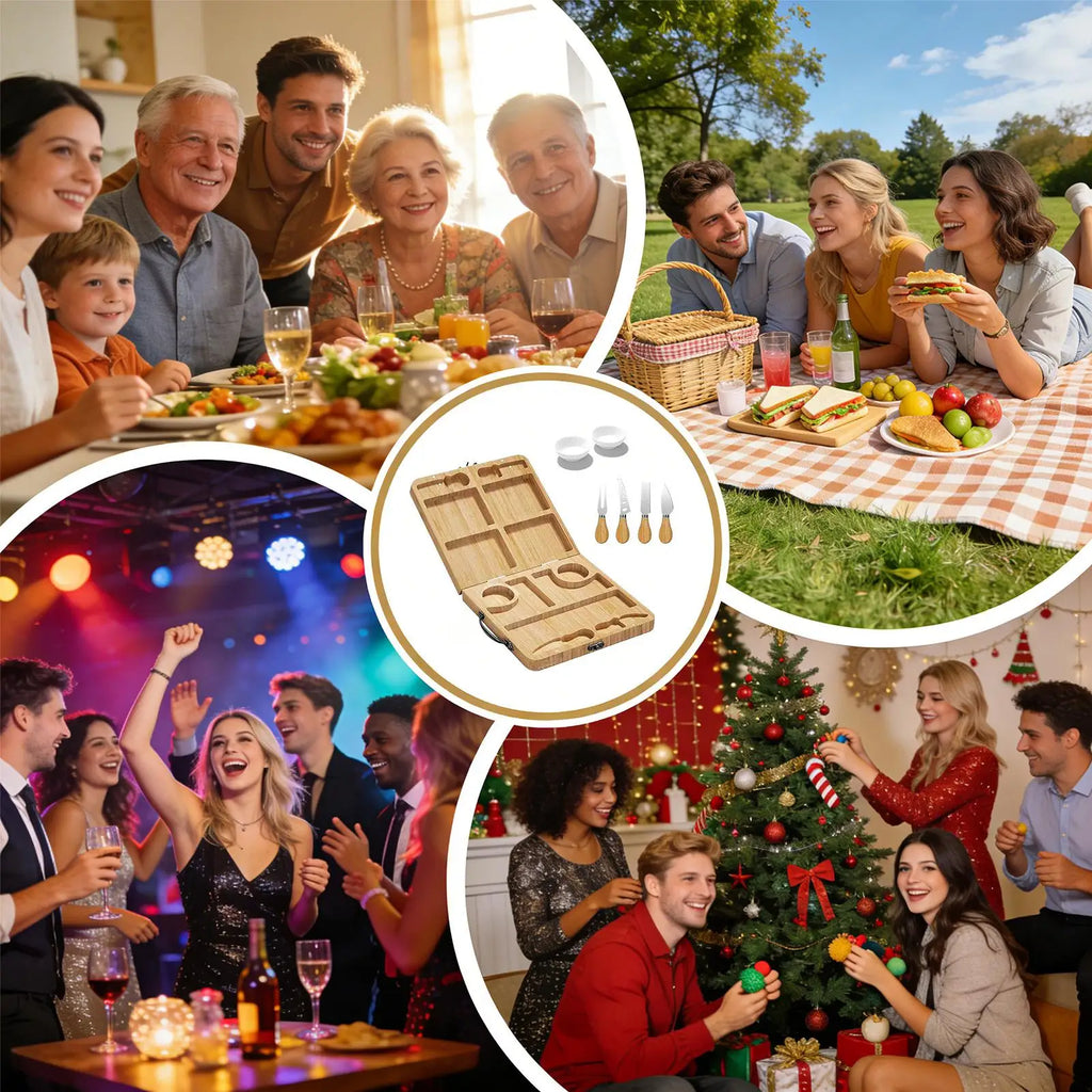 Cheese Board Foldable Meat Platter Kitchen Gadget Meat Cheese Tray Platter For Indoor Table Fireplace Living Room Restaurant Zpaxo China Mainland