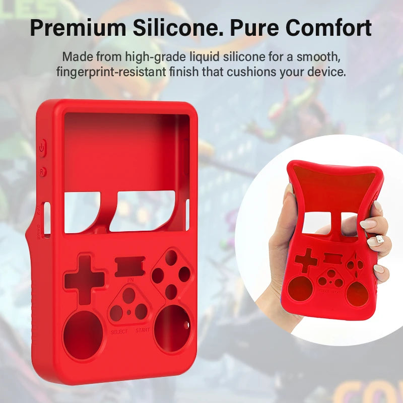 Protective case For R36S Silicone Case Soft 360° drop protection Case For R36s Handheld Game Console Accessories Zpaxo