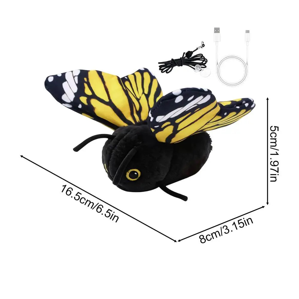 Automatic Cat Toy Mental Physical Exercise Easy Mount Pet Teaser Cat Toy Butterfly For Small Medium Large Breeds Living Room Zpaxo Gold China Mainland