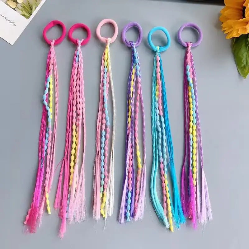 3pcs random Multi-Color Hair Braids – Wig Braids, High Ponytail & Boxing Braid Bands, Additions Set Zpaxo