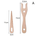 Braider Lightweight Knitting Fork Eye Needle Wooden Cording Tool Zpaxo A