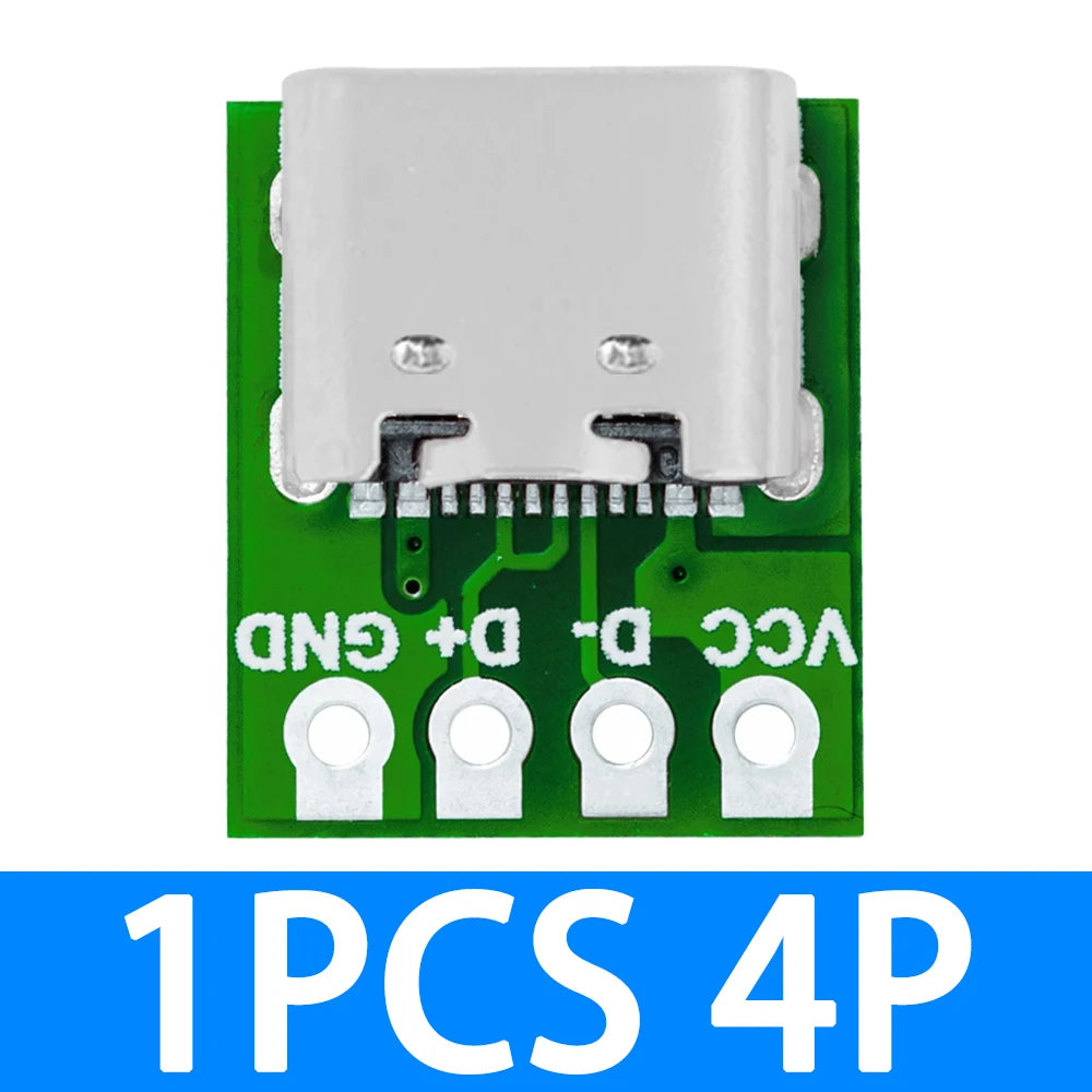 1 5 USB 3 C 16 Pin Test PCB Adapter Connector Socket Data Cable Zpaxo 1PCS 4P
