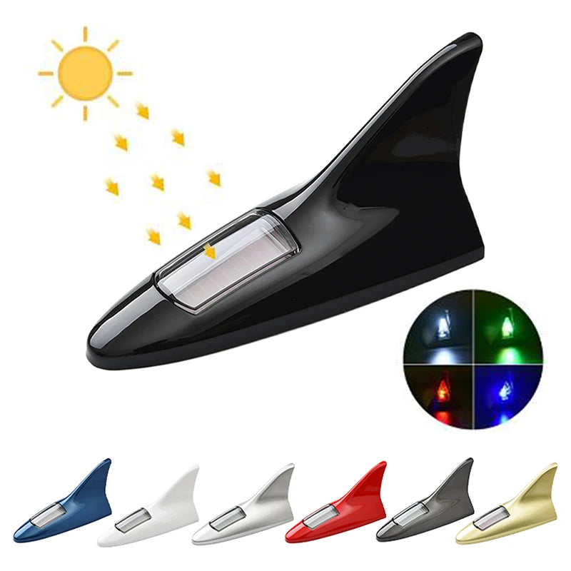 Solar Shark Fin LED Warning Light – Universal Car Roof Mount