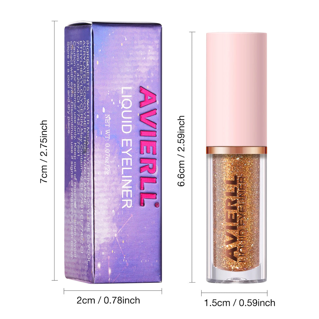 Glitter Liquid Eyeliner Pen Long-lasting Smudge-proof Waterproof Zpaxo